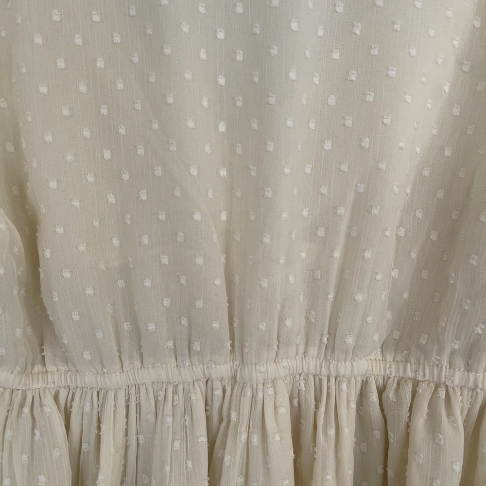 American Eagle Cream Peplum Blouse Size Medium - Picture 4 of 9